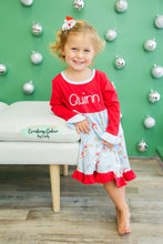 Load image into Gallery viewer, LTC Girls Christmas Ruffle Dress *Multiple Prints*
