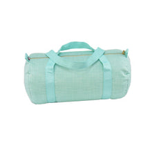 Load image into Gallery viewer, Mint Brand Personalized Seersucker Medium Size Duffel Bag (18&quot;x9.5&quot;)
