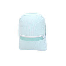 Load image into Gallery viewer, Mint Brand Personalized Seersucker Small Toddler Size Backpack

