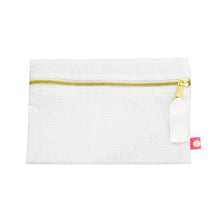Load image into Gallery viewer, Mint Brand Seersucker Cosmetic Zippered Bags
