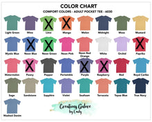 Load image into Gallery viewer, Embroidered Name Comfort Colors Brand Short Sleeve Pocket T-Shirt
