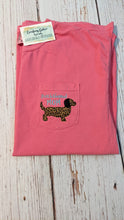 Load image into Gallery viewer, Dachshund Mom Comfort Colors Brand Short Sleeve Pocket T-Shirt
