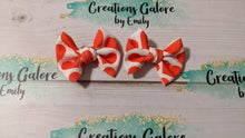 Load image into Gallery viewer, Valentine&#39;s Red Hearts on White Background Print Headwraps &amp; Bows
