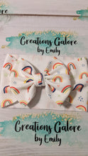 Load image into Gallery viewer, Primary Rainbows Print Headwraps &amp; Bows
