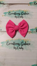 Load image into Gallery viewer, Bright Neon Hot Pink Solid Bullet Headwraps &amp; Bows
