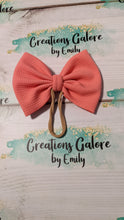 Load image into Gallery viewer, Salmon/Coral Solid Bullet Headwraps &amp; Bows
