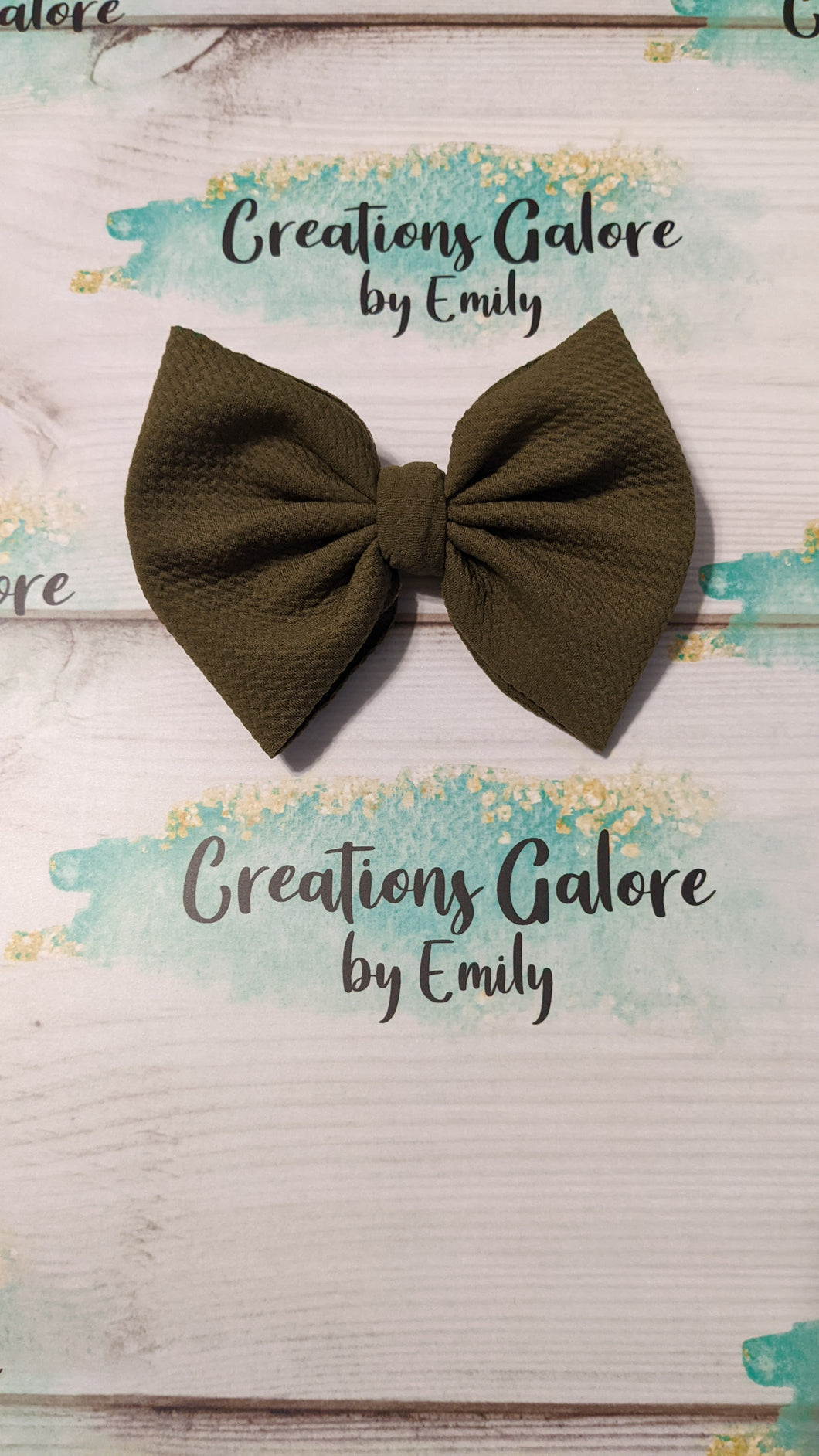 Olive Green Solid Bullet Headwraps & Bows