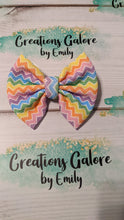 Load image into Gallery viewer, Spring Multi-Color Chevron Print Headwraps &amp; Bows
