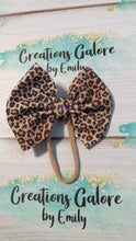 Load image into Gallery viewer, Tan Leopard Cheetah Print Headwraps &amp; Bows
