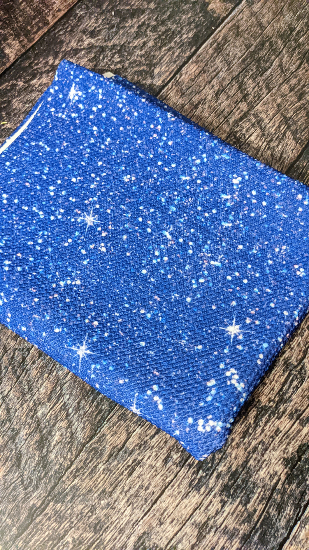 Royal Blue Faux Glitter Print Headwraps & Bows