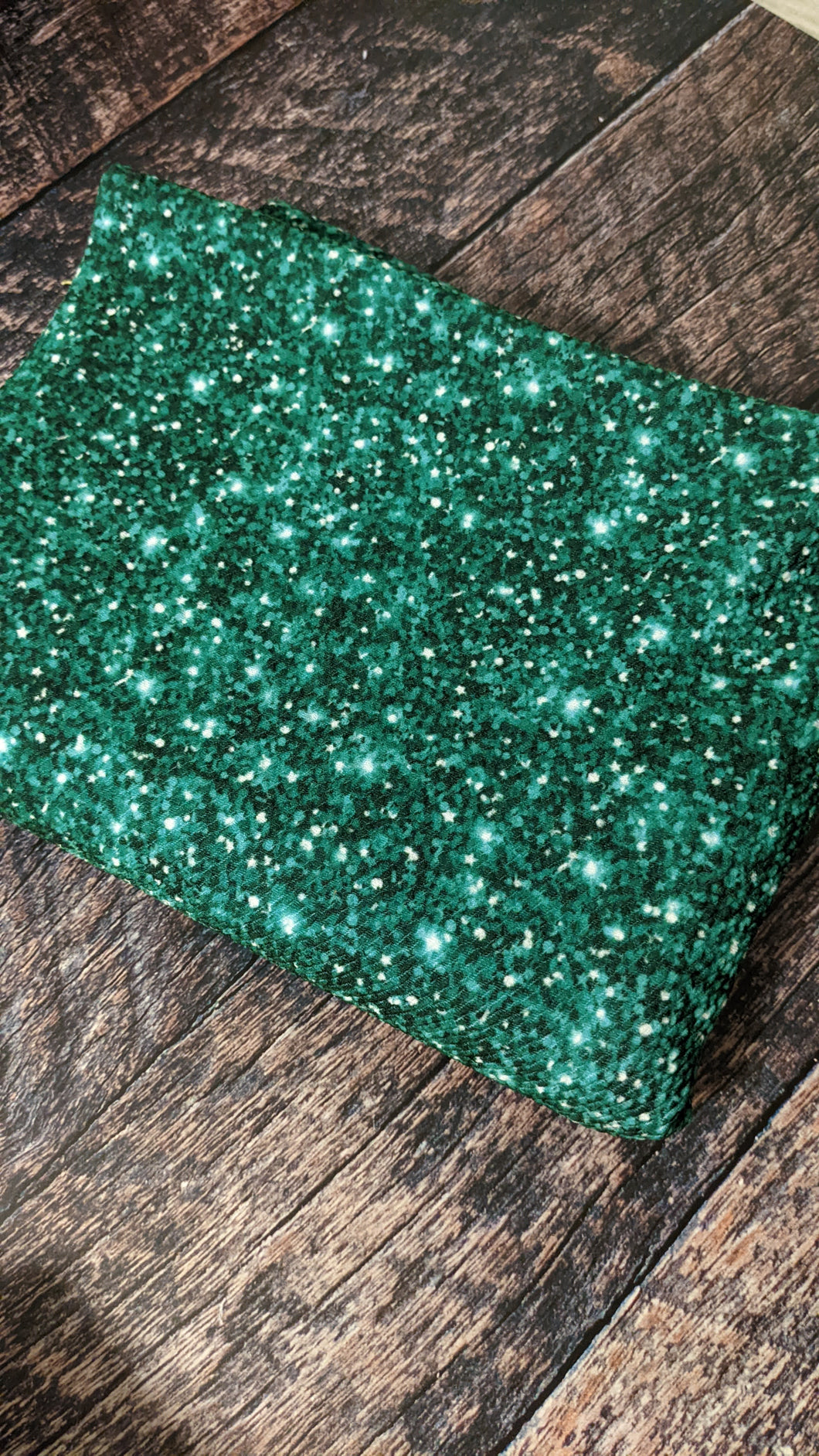 Emerald Green Faux Glitter Print Headwraps & Bows
