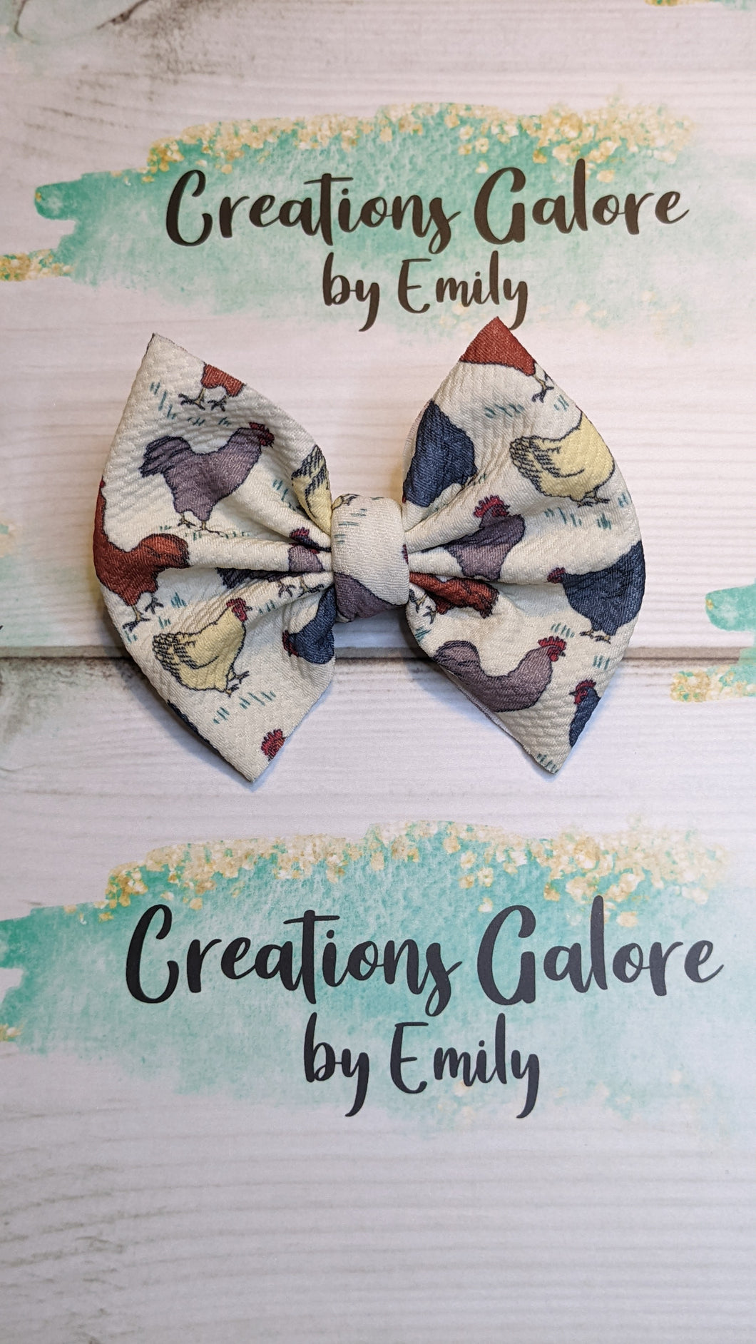 Chickens Print Headwraps & Bows
