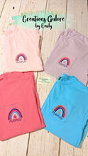 Load image into Gallery viewer, Mama (or any name) Rainbow Comfort Colors Brand Short Sleeve Pocket T-Shirt
