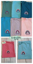 Load image into Gallery viewer, Mama (or any name) Rainbow Comfort Colors Brand Short Sleeve Pocket T-Shirt
