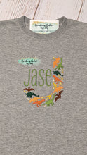Load image into Gallery viewer, Dinosaur Initial Embroidered Shirt
