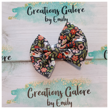 Load image into Gallery viewer, Easter Bunnies Spring Flowers Print Headwraps &amp; Bows
