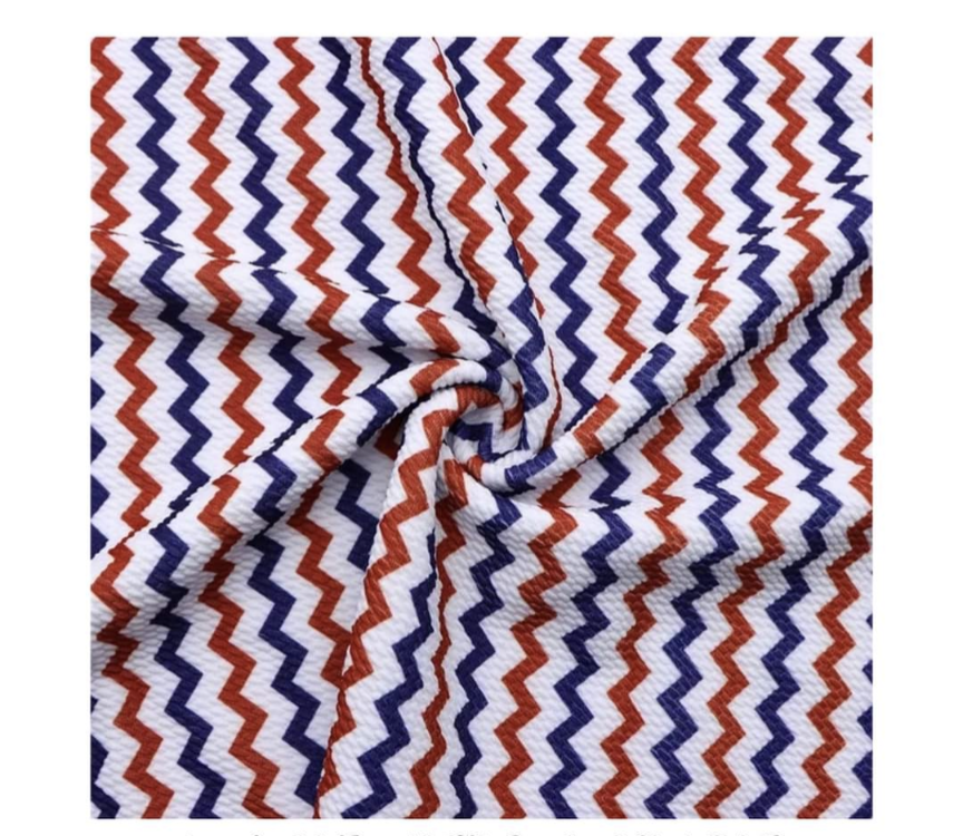 Red, White, and Blue Chevron Print Headwraps & Bows